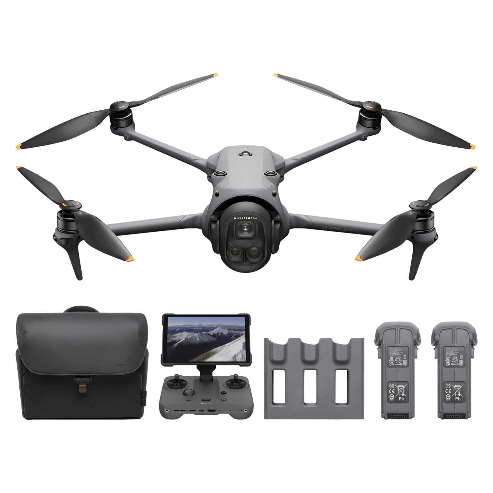 DJI Mavic 4 Pro 512GB Creator Combo with DJI RC Pro 2, Flagship Tri-Camera Drone with 100MP 4/3 CMOS Hasselblad Camera, 51-Min Max Flight Time, Three Batteries, Charging Hub, and More