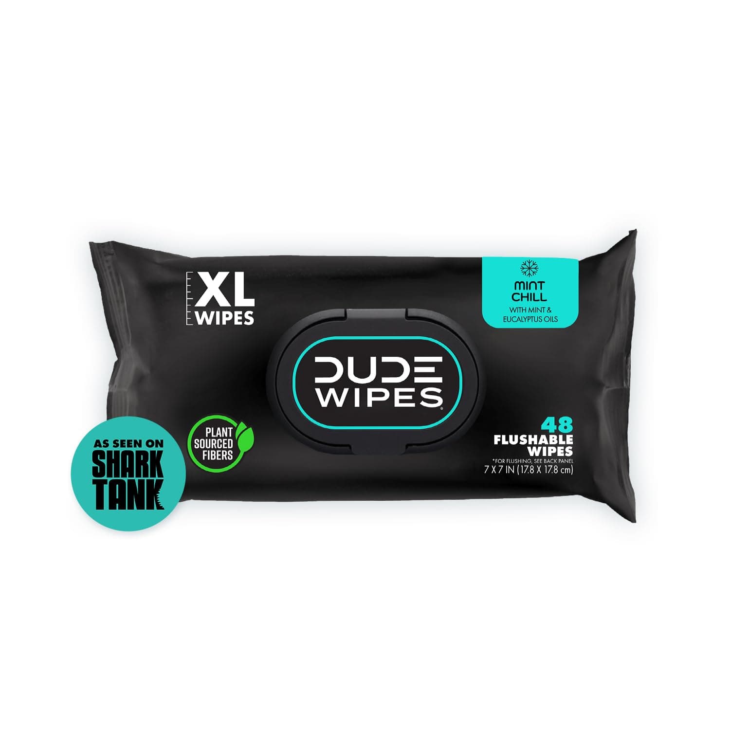 DUDE Wipes - Flushable Wipes - 2 Pack, 96 Wipes - Unscented Extra-Large Adult Wet Wipes
