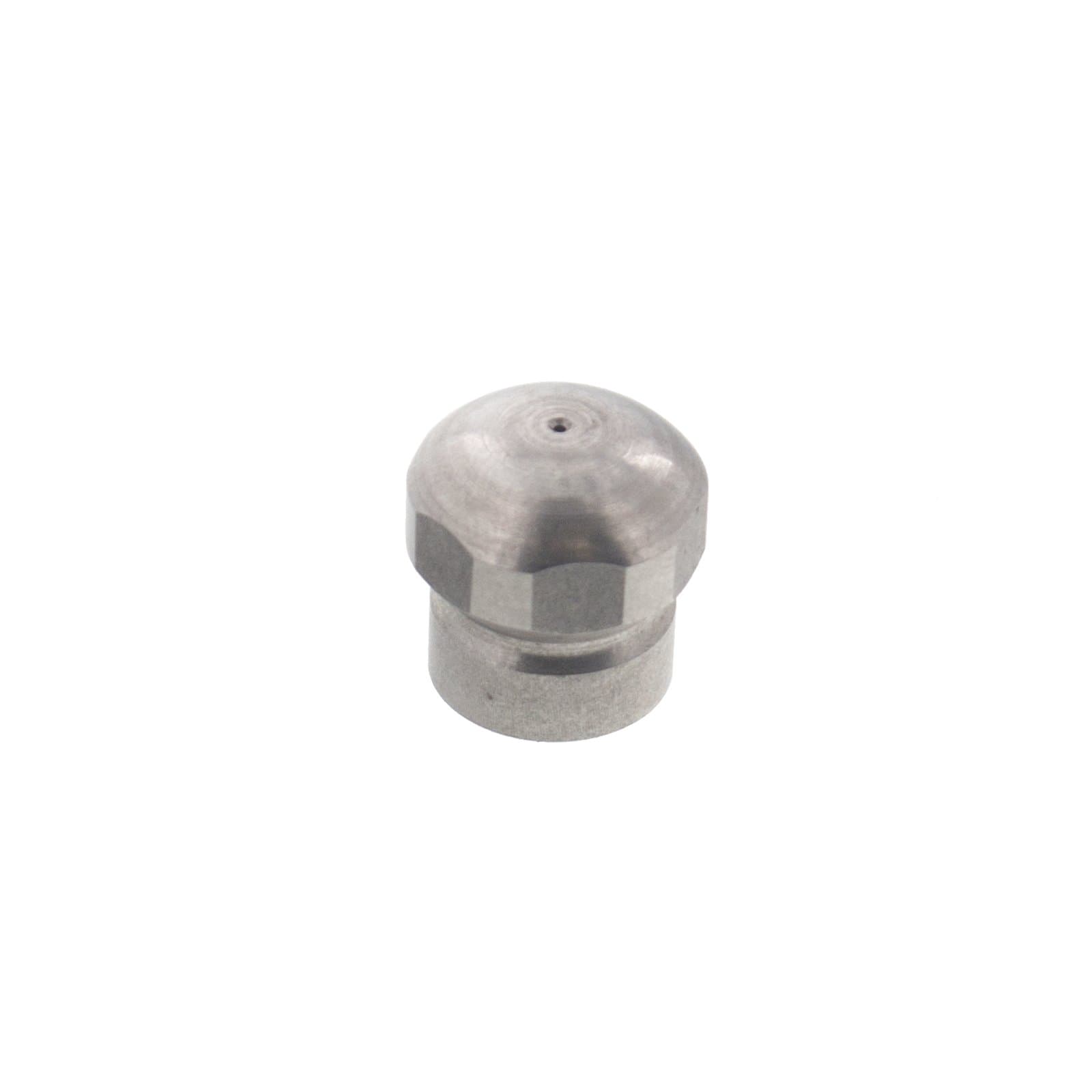 Erie Tools Button Nose 1/8" Drain Cleaning Nozzle 3.0 Orifice 5500 PSI Stainless Steel for Sewer Pipe Water Jetter