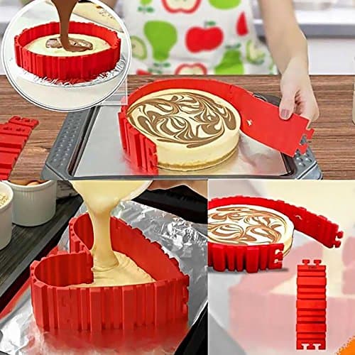 RafeeQi Bake Snake Mould- 4 pcs-Professional Quality –Magic cake mold –Flexible silicone- DIY - Non-stick coating- Convenient to create several forms of cakes