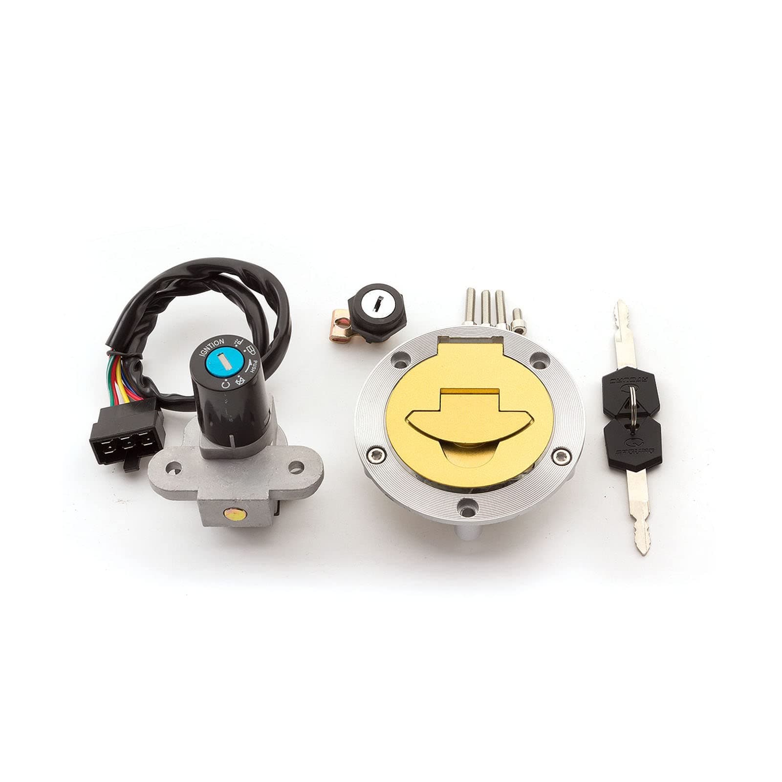 DEFUMP Ignition Switch Gas Cap Seat Lock Keys Set for Ducati ST2 1998-2003 916/996/998/748 1997-2002 Monster620 2003 Monster900 1999-2004 Cagiva mito125 ST4 2000-2002 Monster 750 1996-2002