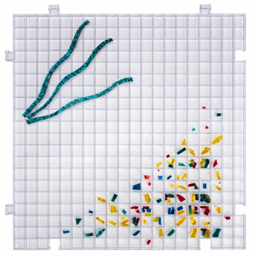 Creator's Waffle Grid 1-Pack - Stained Glass Cutting Mat - The Original Multi-Use Modular Grid System - Solid Bottom - Made in USA