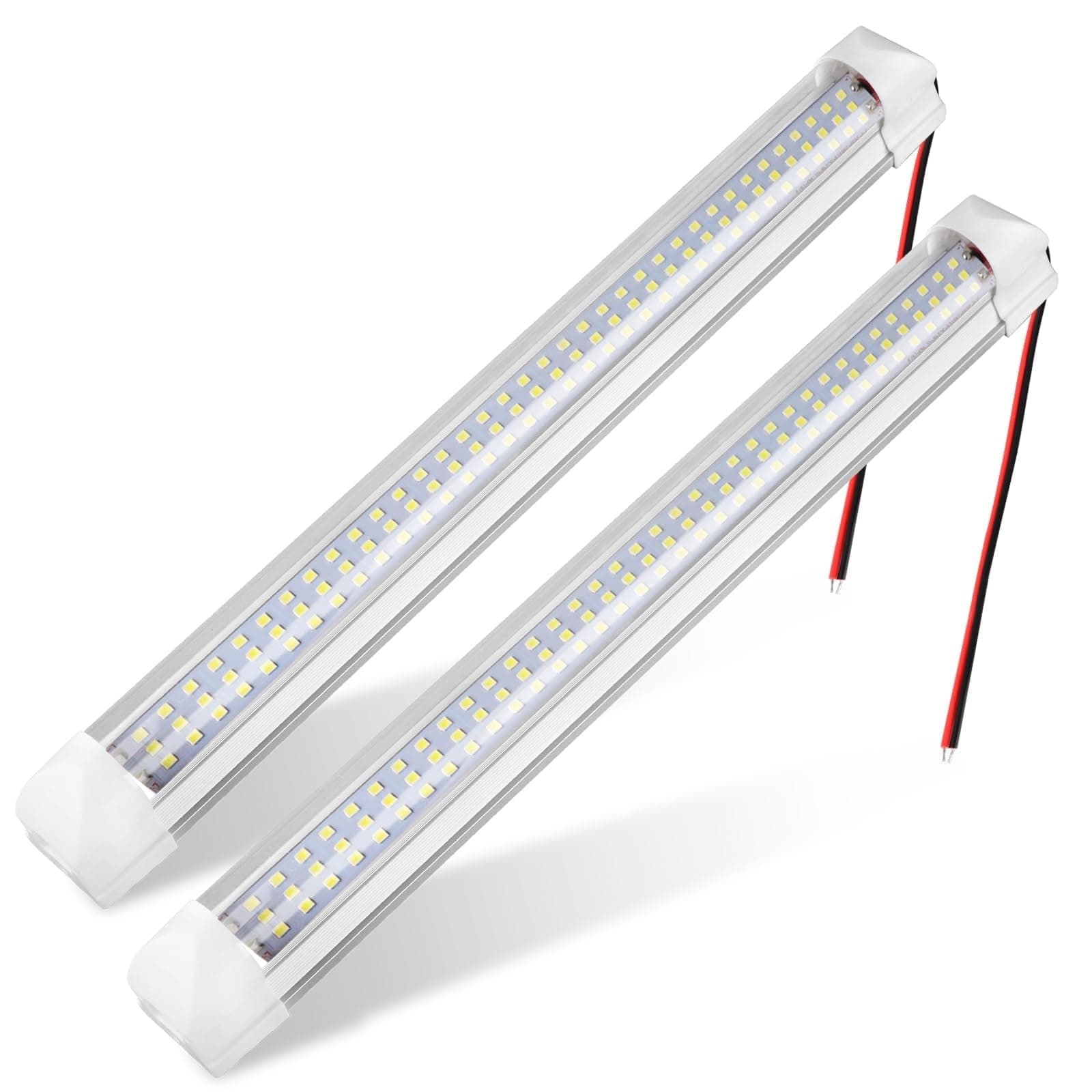 Linkstyle 2PCS 12V LED Interior Light Bar, 108 LEDs 6000K Bright White Strip ...