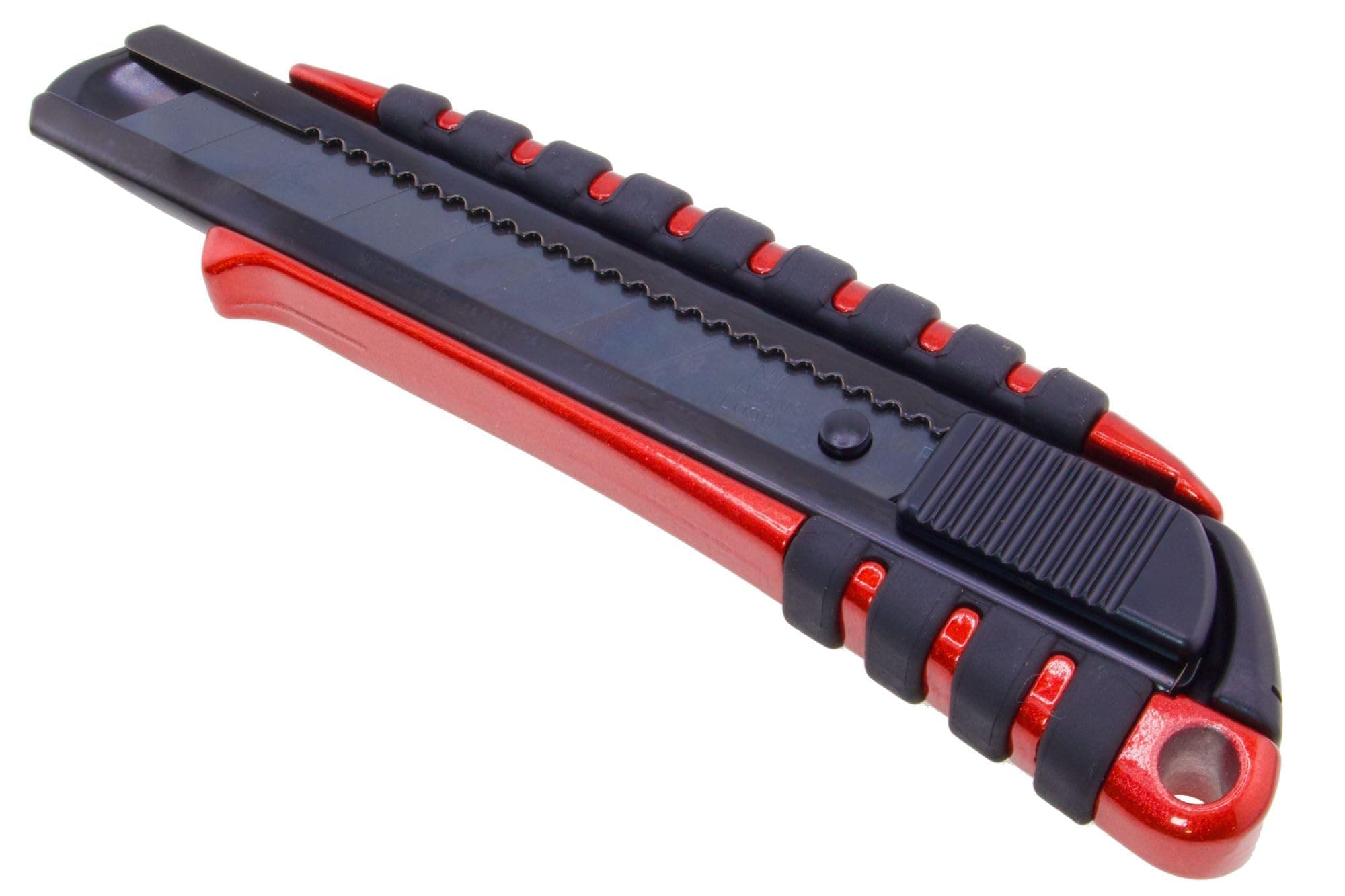 NT Cutter Premium Evolution PMG Series Aluminum Die-Cast Cushioned Grip Auto-Lock Utility Knife (PMGL-EV01R), 18mm Heavy-Duty