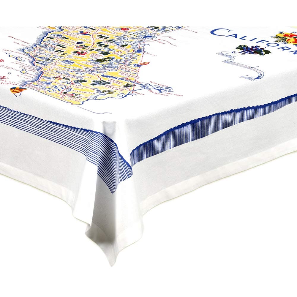 California Souvenir Tablecloth 1950's