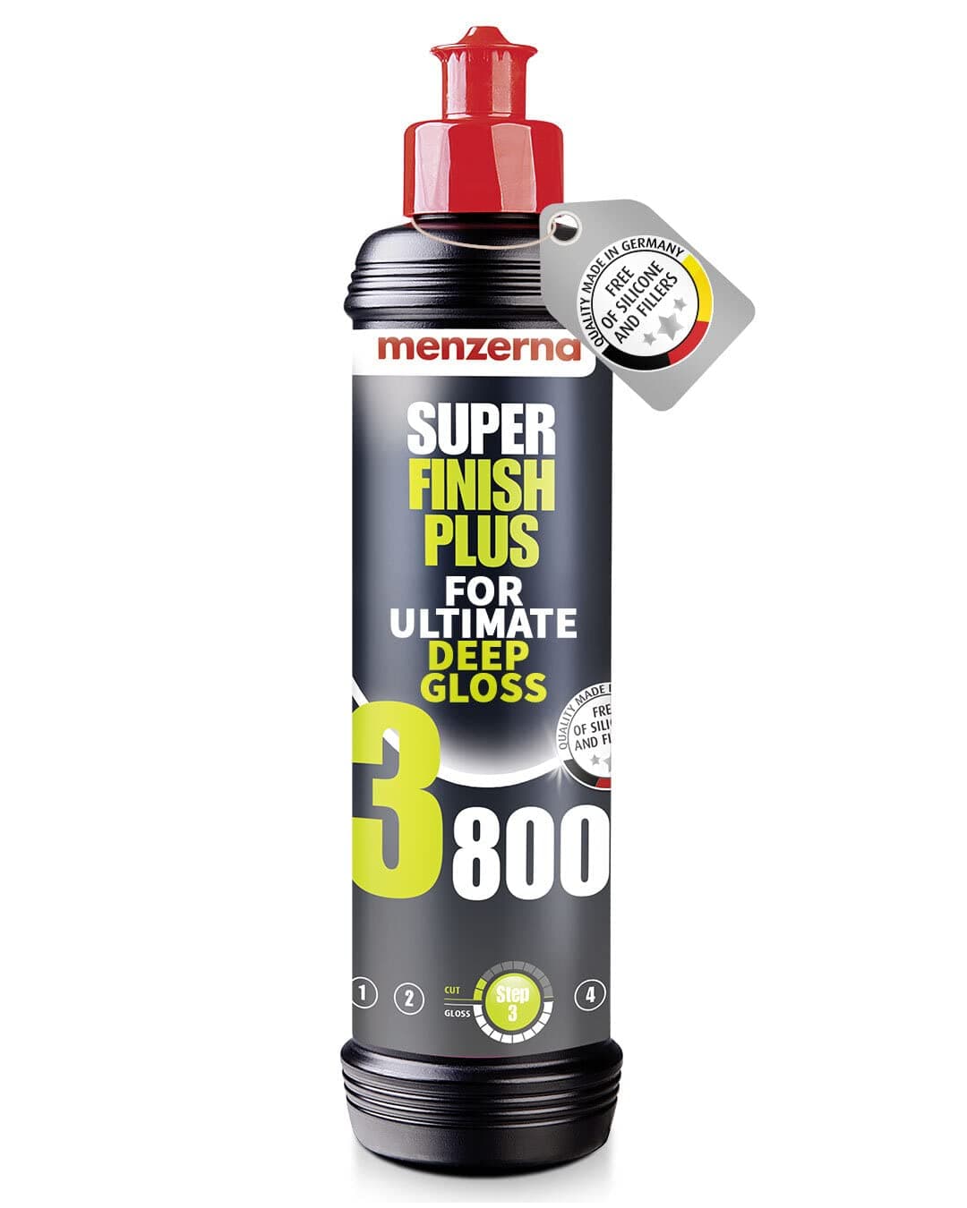 “Super Finish Plus 3800” I Deep Gloss Polish for a Perfect Mirror Finish I Polishing Compound for Micro Scratches & Holograms I Silicone Free I 8 fl oz.