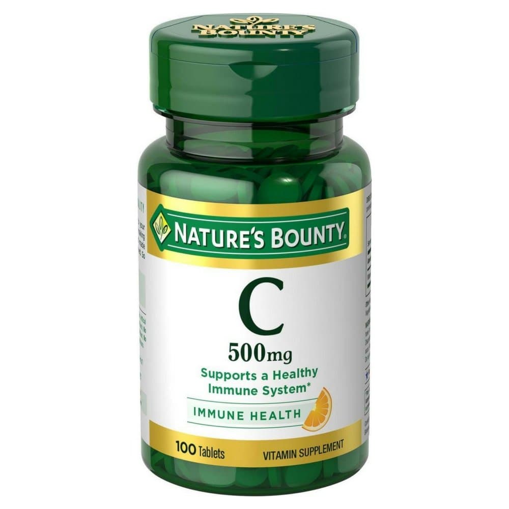 Nature's Bounty Vitamin C 500 mg Tablets 100 ea (Pack of 3)