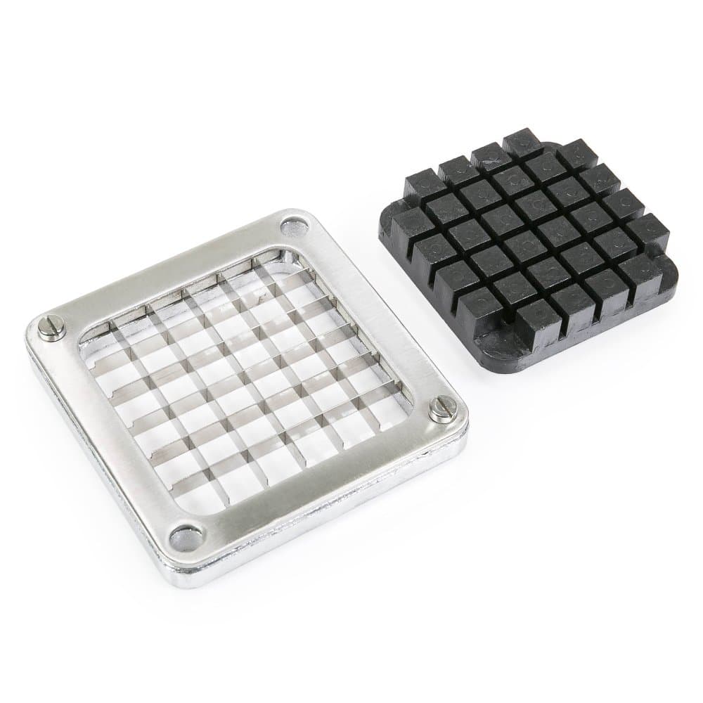 WYZworks Replacement 2-Hole 1/2" Blade Assembly and Pusher Block for Commercial French Fry Cutter Stainless Steel