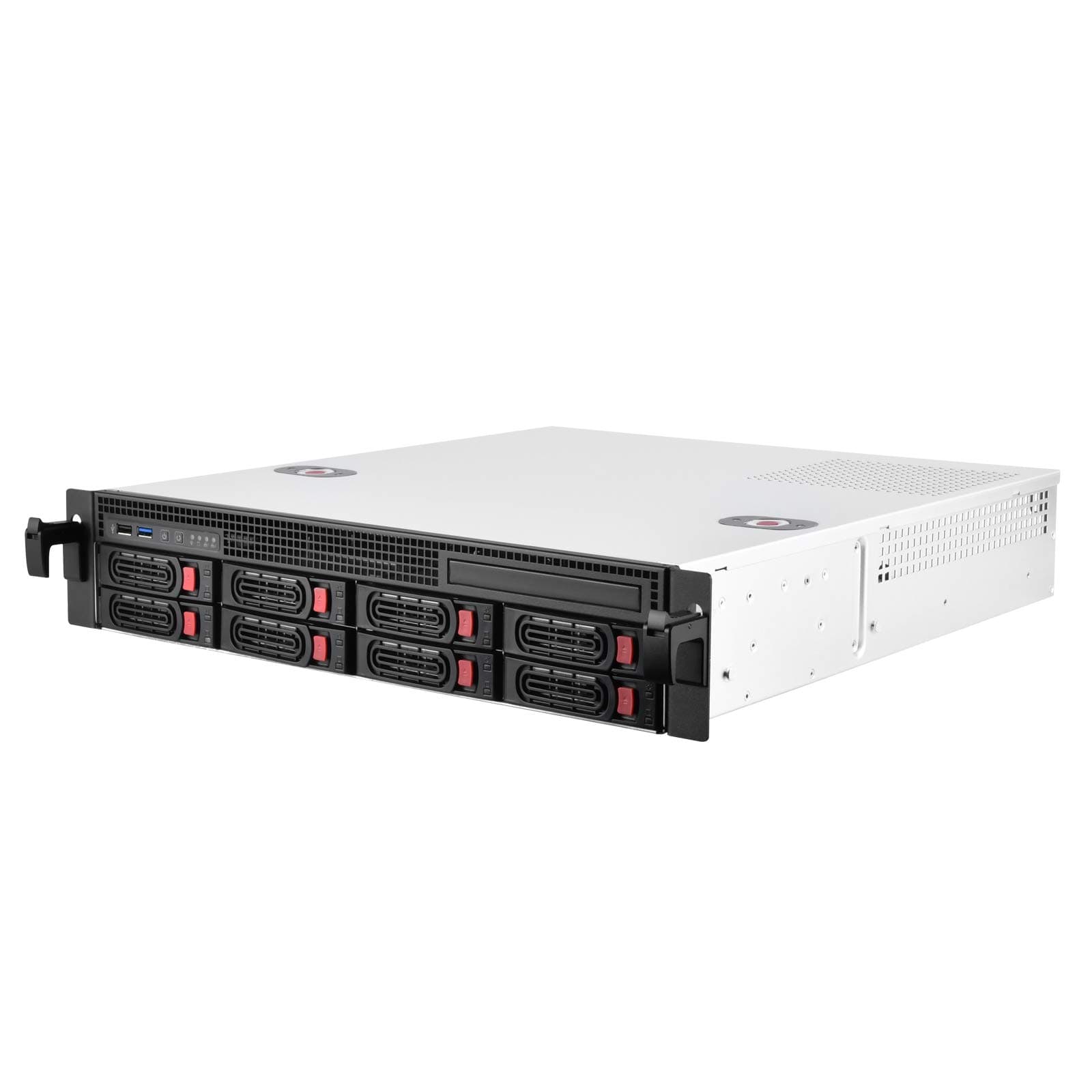 SilverStone SST-RM21-308 - 2U Rackmount Server Case supports 8x SAS/SATA and 6 Gb/s Mini-SAS SFF-8087