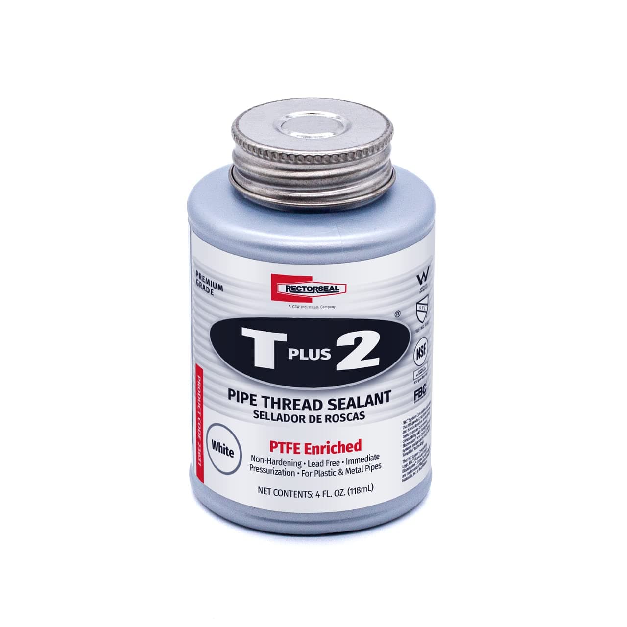 23631 1/4 Pint Brush Top T Plus 2 Pipe Thread Sealant