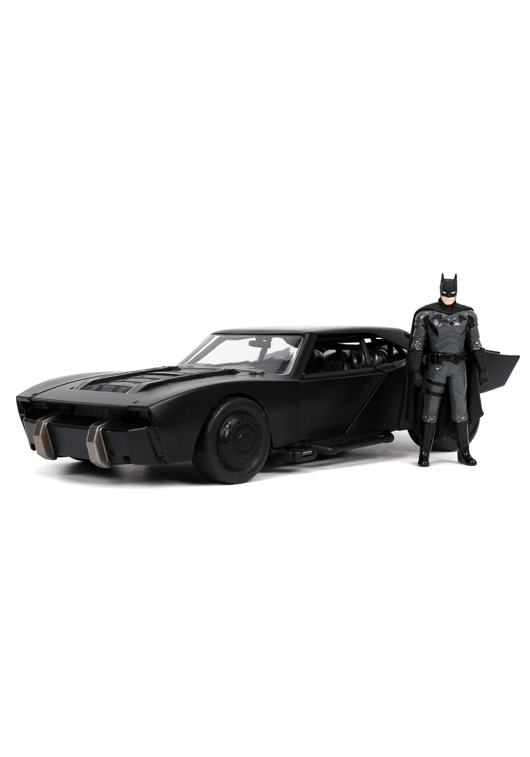 Jada Dc Comics 1:24 The Batman Batmobile Die-Cast Car W/ 2.75" Batman Figure, Toys For Kids And Adults,Black/Silver