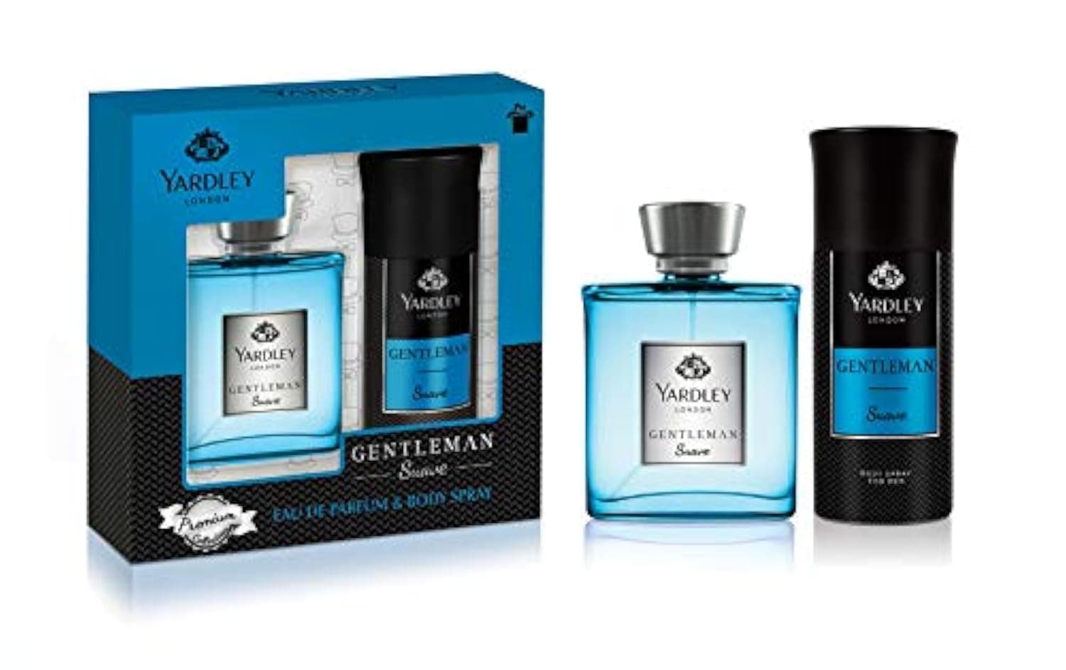 – Yardley Gentleman Suave Perfumed Gift Set - Eau De Parfum 100ml + Body Spray 150ml | Fragrance With Aromatic-Woody-Spicy Notes | For Chivalrous Man