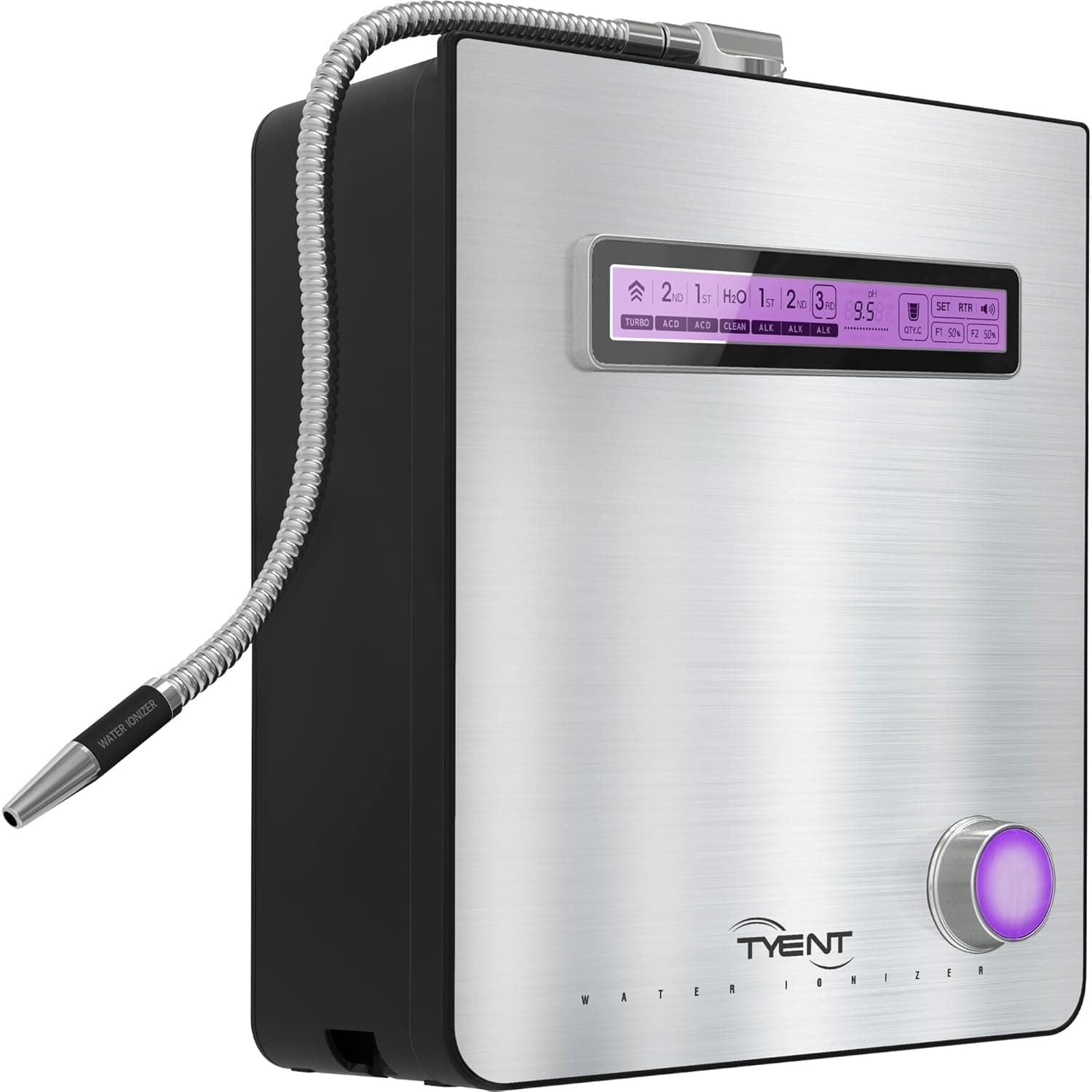 Tyent - Edge 7 Water Ionizer - Dual Filtration System - Hydrogen Enhanced Water Purification - Adjustable pH Settings with Turbo Mode - Touchscreen Interface & Auto-Flow Stop - Advanced Filtration