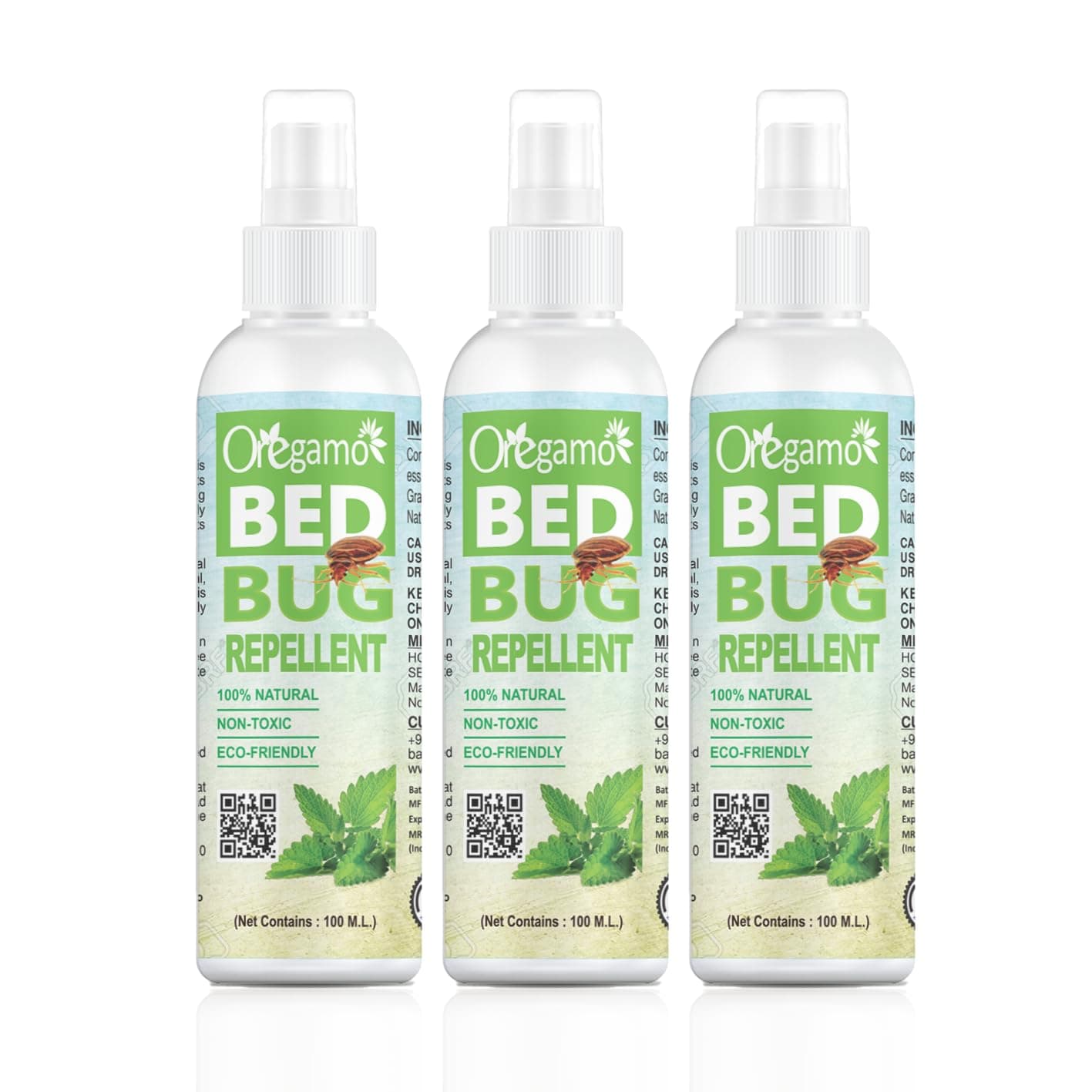 Bed Bug killer Spray | Ready to Use Natural Insect Repellent Made with Plants Oils | Pleasant Fragrance | Instant Action & Long Lasting Protection | Baby-Safe Pet-Safe (300 ml, Pack of 3)