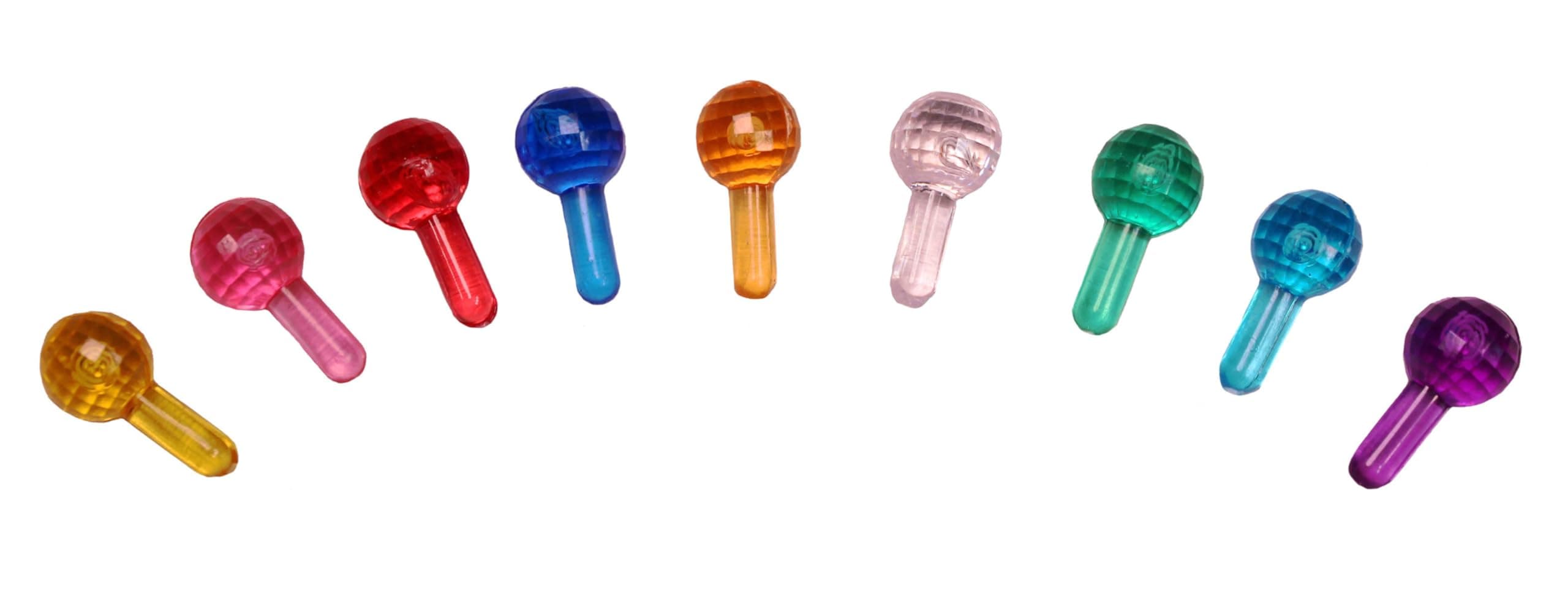 Creative Hobbies® Plastic Lites for Ceramic Christmas Trees, Faceted Globe Light Ornaments, Multi Colors, 100 Piece Pack