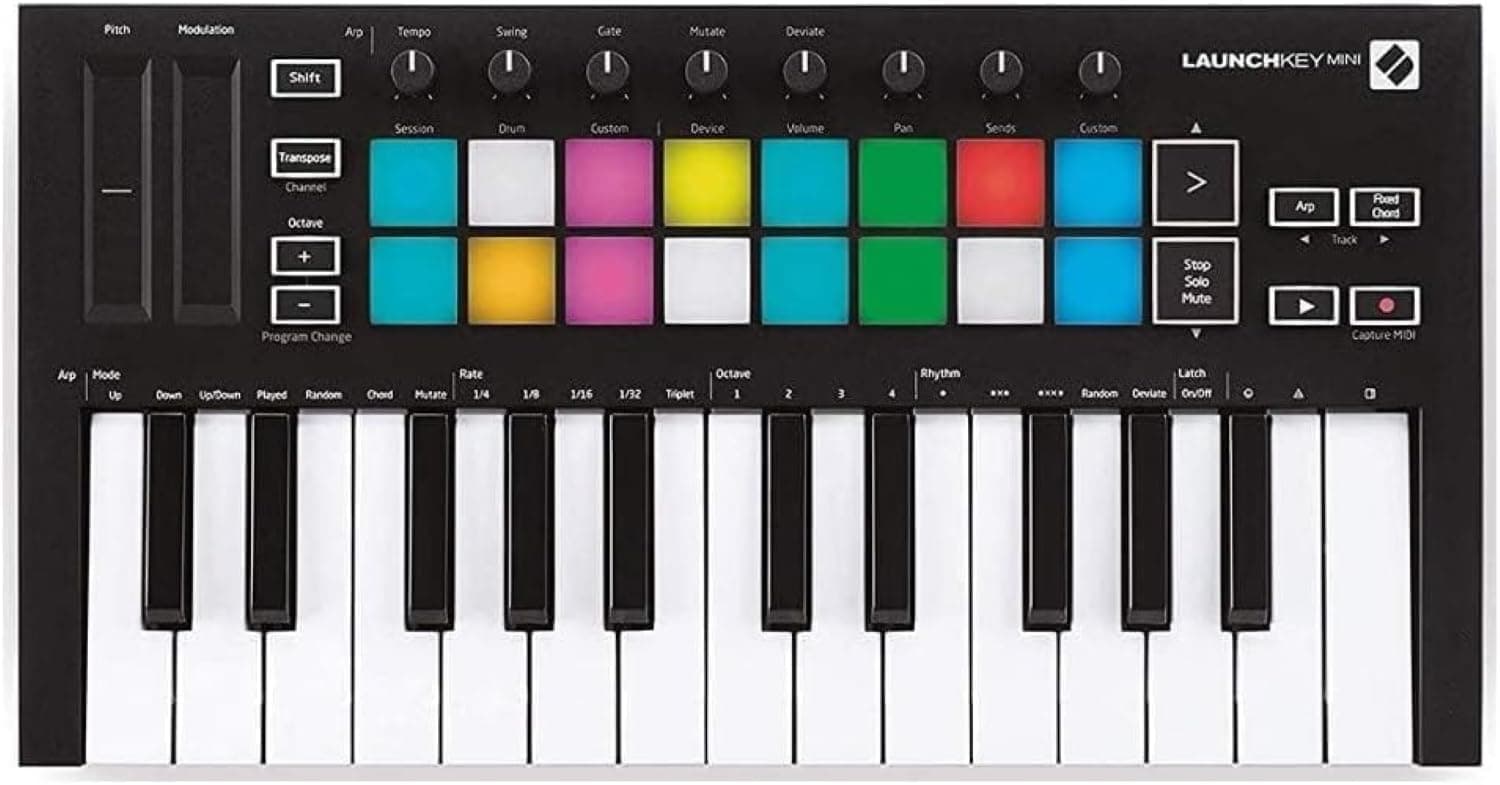 Novation Launchkey Mini Mk3 25 Key Midi Keyboard, Keys