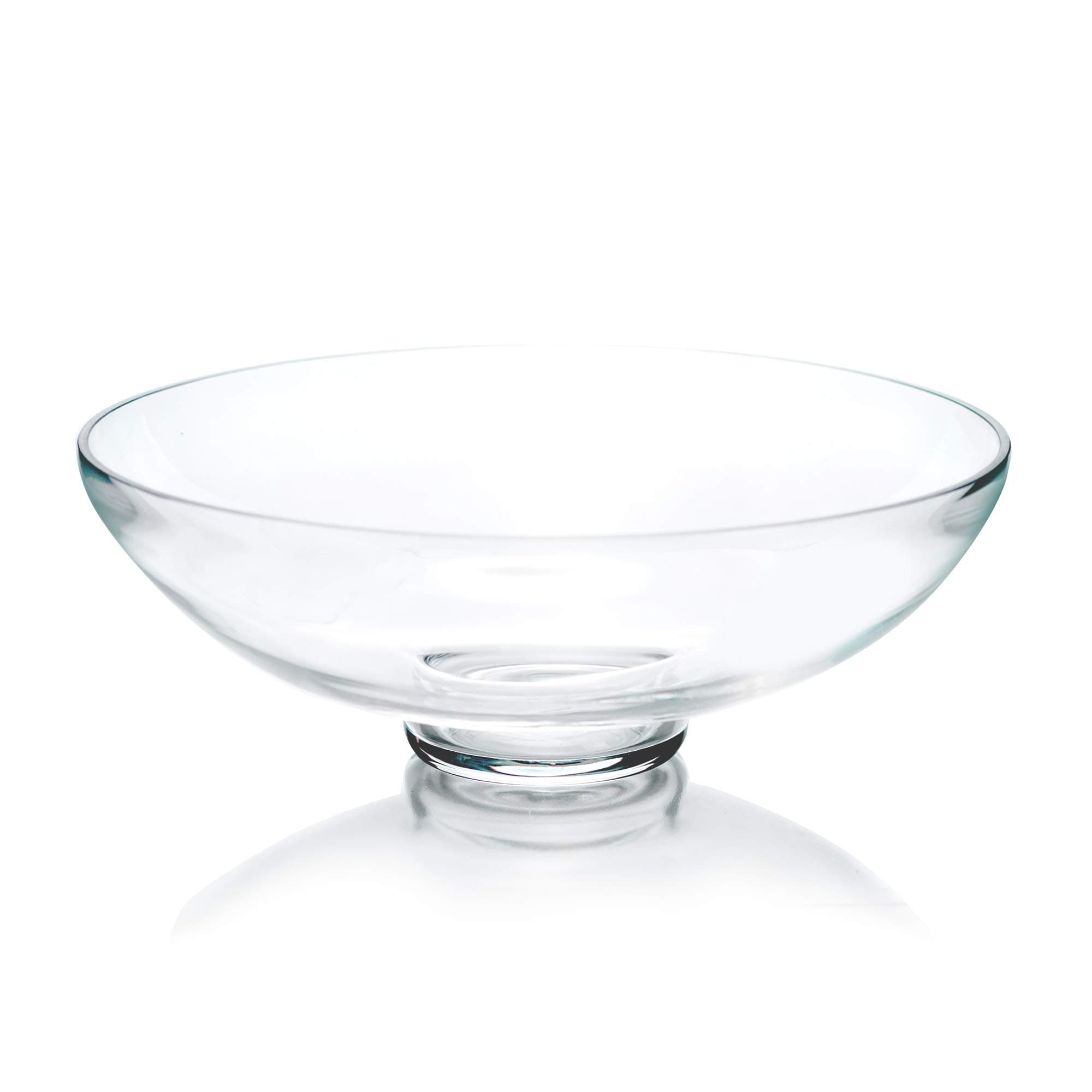 Glass Decorative Footed Bowl (H:4.5" D:12") | Fruit Display & Terrarium Bowl | Compote Vase & Kitchen Table Centerpiece