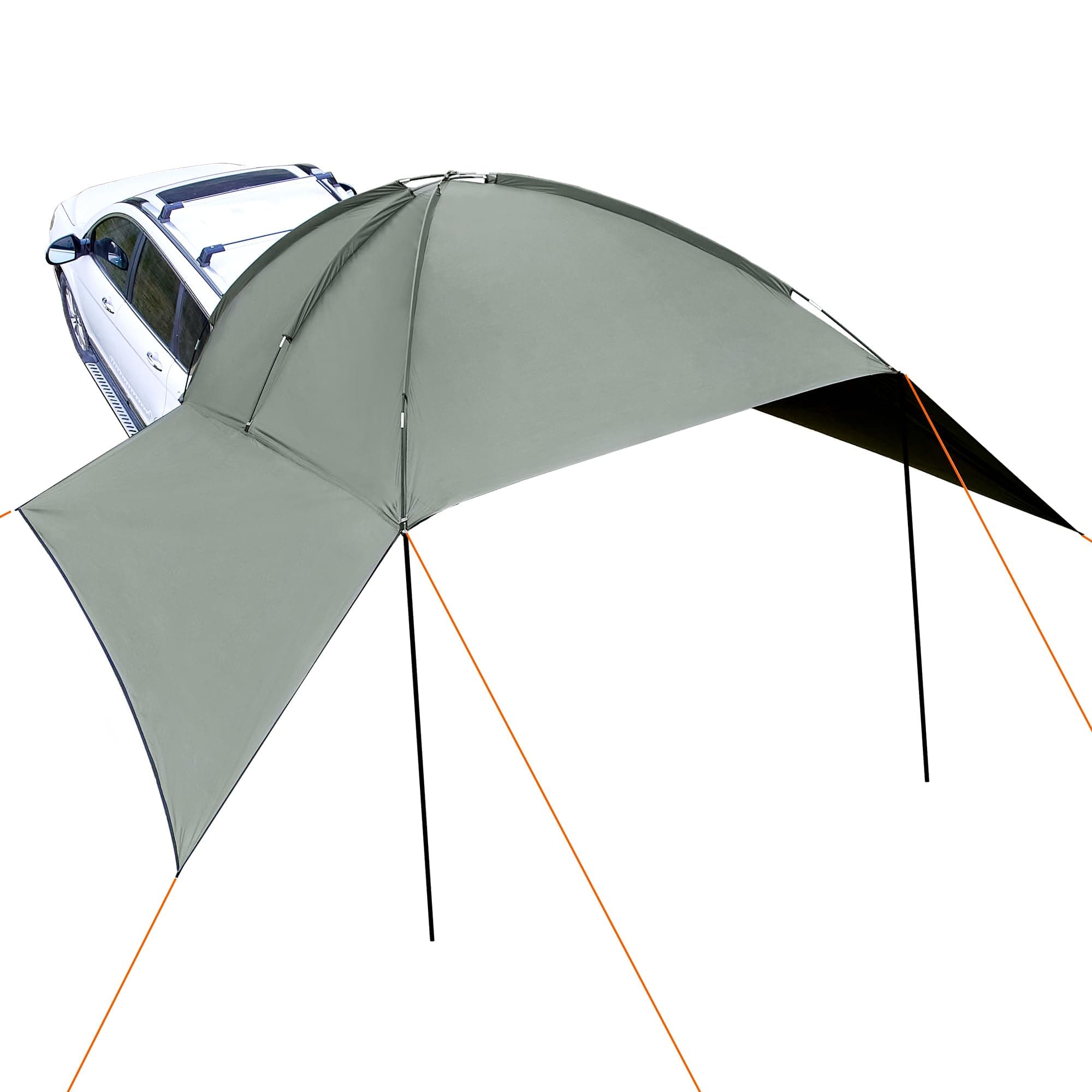 VEVOR Car Awning, Large 10' x 7' Shade Coverage Vehicle Side Camping Tent, PU2000mm UV50+ Tailgate Shade with Extended Side Canopies and Portable Storage Bag, Suitable for Truck, SUV, Van, Campers