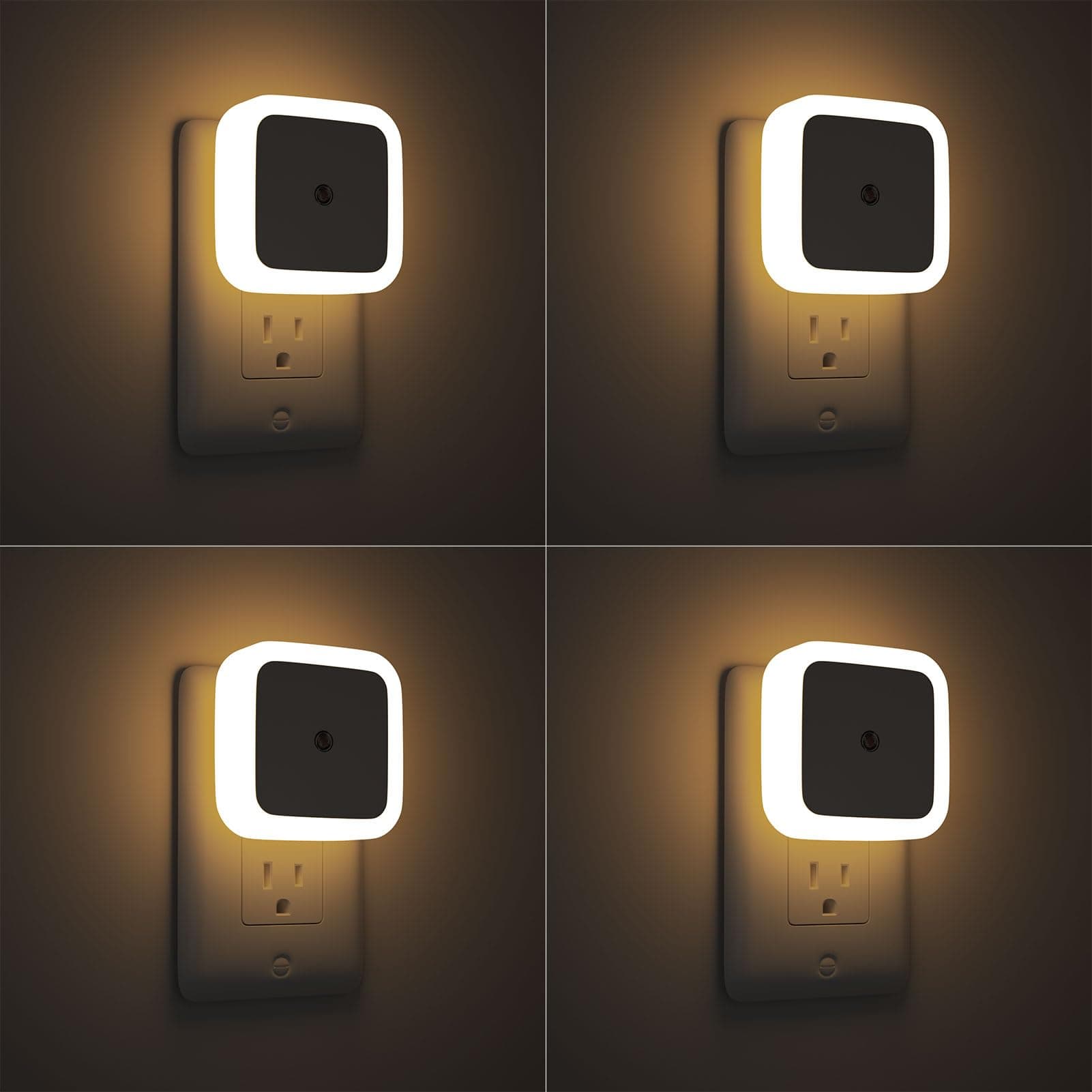 Sujeet - Night Light, Night Lights, Plug in Wall, 4 Pack, Night Lights, Night Lights, LED Night Light for Bedroom, Bathroom, Hallway, Warm White