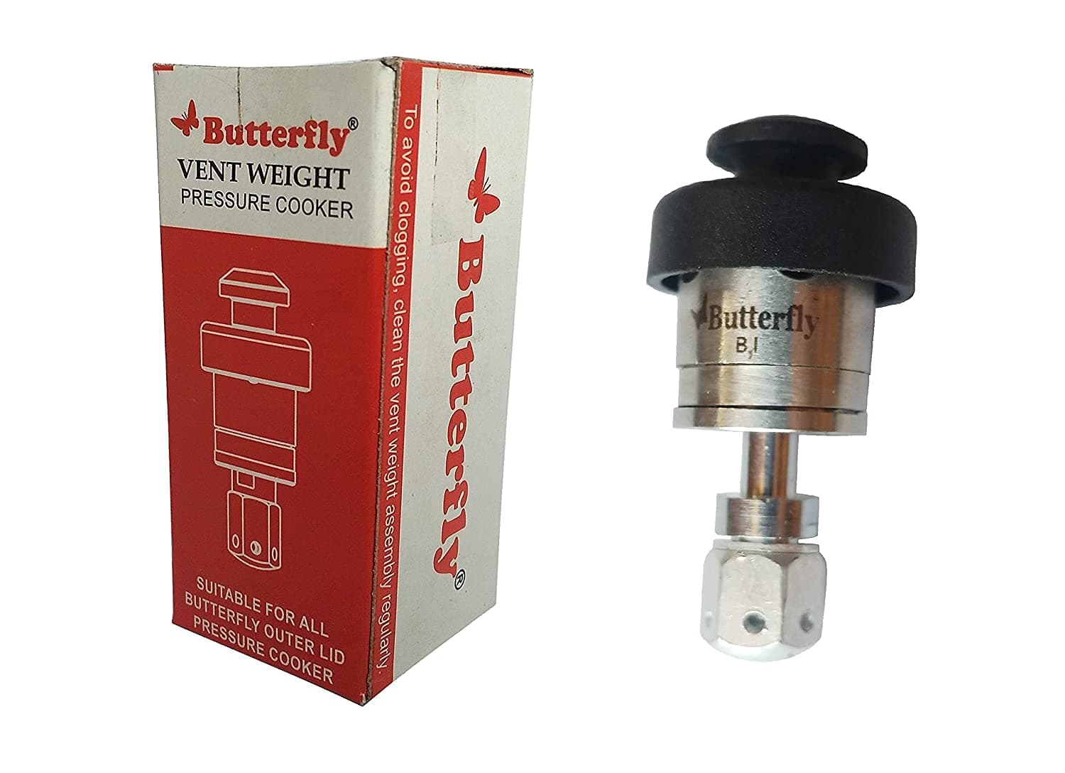 Butterfly Pressure Cooker Weight Set for Outer Lid Models Only (Original), Aluminium, 5 Liters, Silver