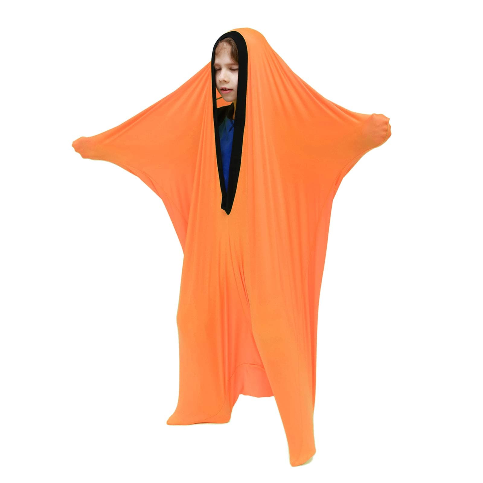 Dynamic Movement Sensory Body sock, Large, 9-12 years old, 56''HX28''W, Good for Height:52"-61",Updated Version,Orange
