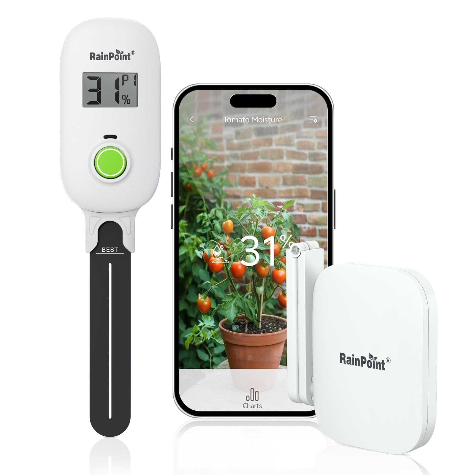 RAINPOINT Smart Digital Soil Moisture Meter Kit