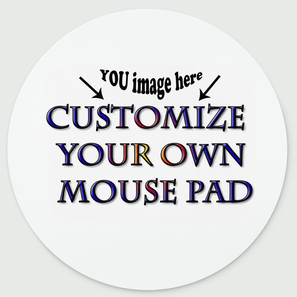 Personalized Round Mouse Pad - Add Pictures, Text, Logo or Art Design and Make Your own Customized Mousepad - Gaming, Office, Mousepad.