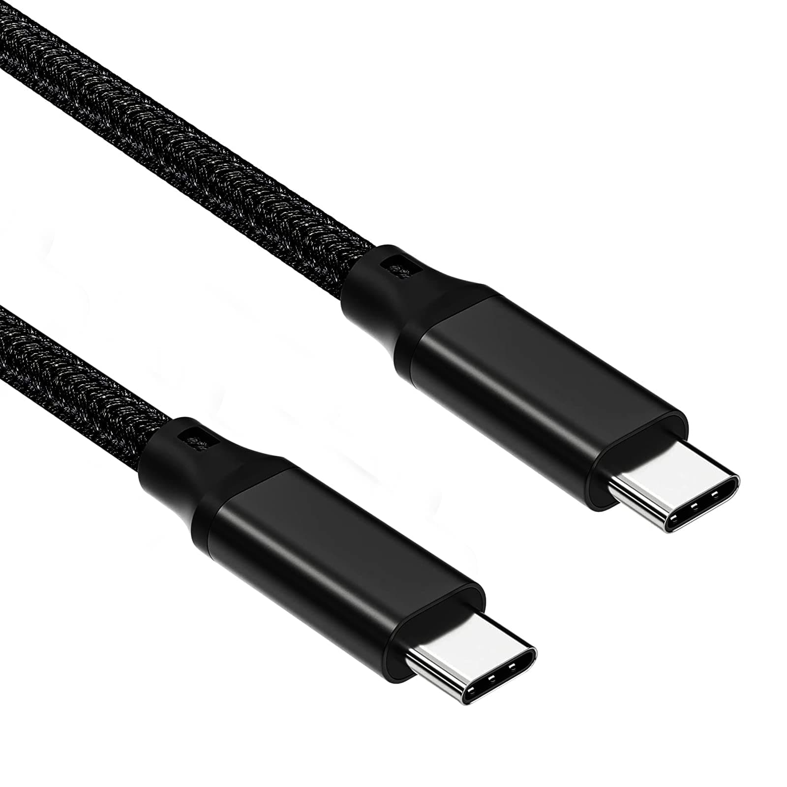 - Elfesoul USB C to C Cable, 3.2 Gen 2 USB-C Cable 10ft - 4K UHD 20Gbps 100W PD Fast Charging Cable for MacBook Pro, for iPad Pro, Nylon Braided, Black.