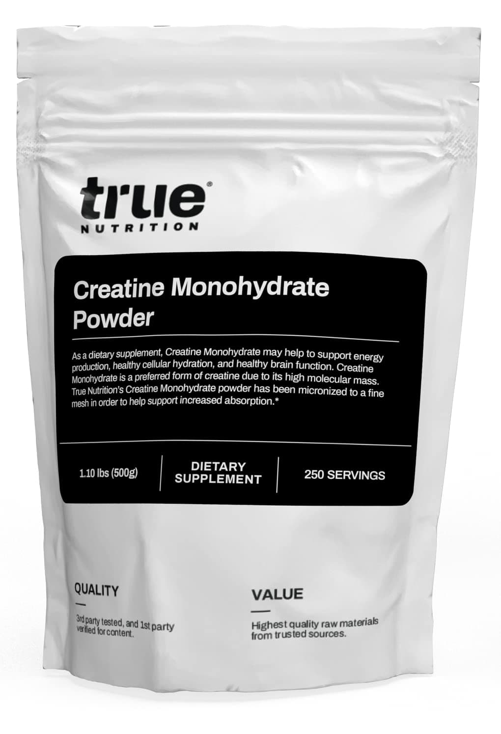 Creatine Monohydrate Powder - Micronized Creatine, 2g per Serving - Supports Muscle Strength, Power & Recovery - Non-GMO, Gluten Free, Vegan - Pre & Post Workout Supplement - 500g