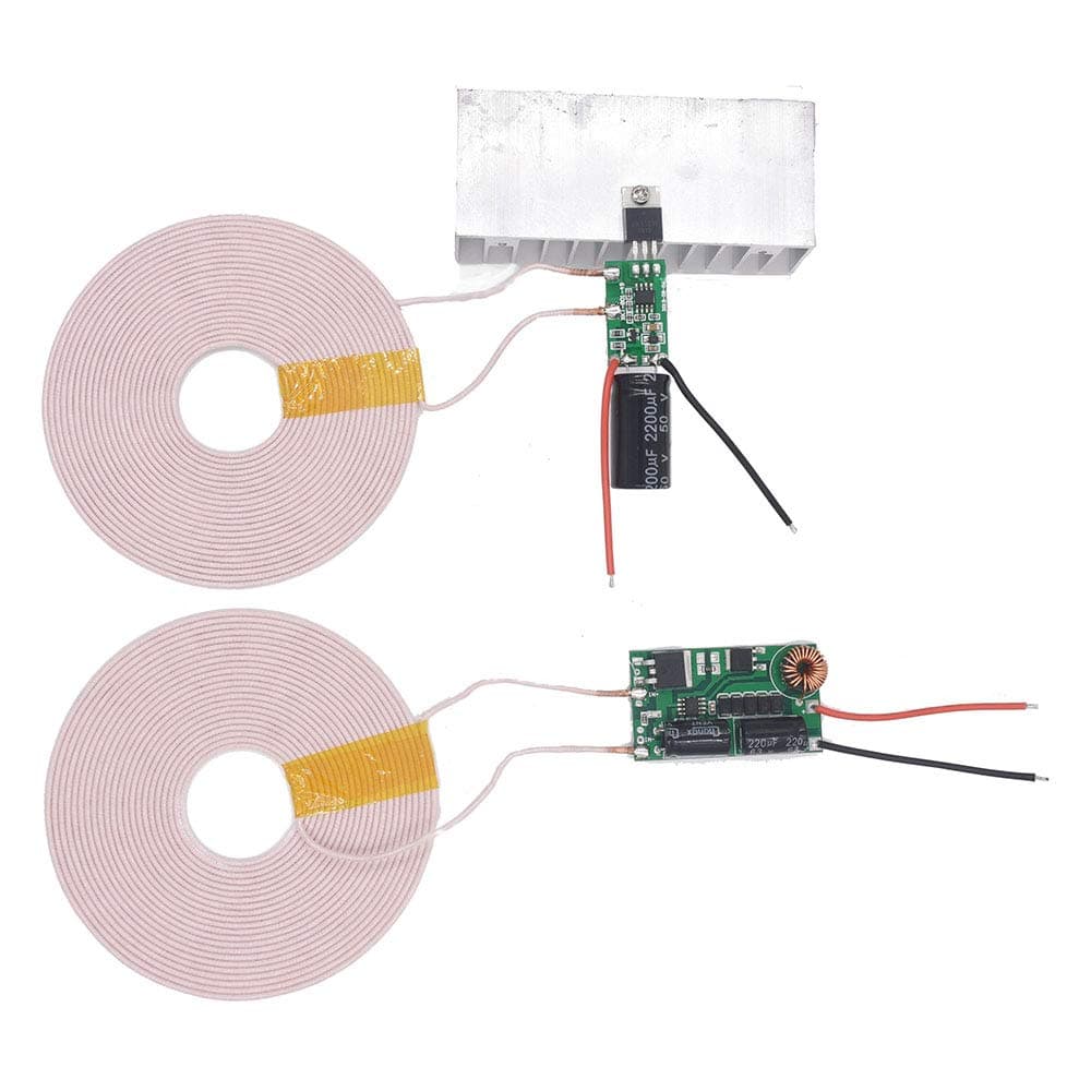 Taidacent 7-30mm 24-32V Input 24V4A Output 100W High Power Long Distance Wireless Inductive Coil Wireless Inductive Modules Wireless Transmitter and Reveiver Wireless Charging Power Supply