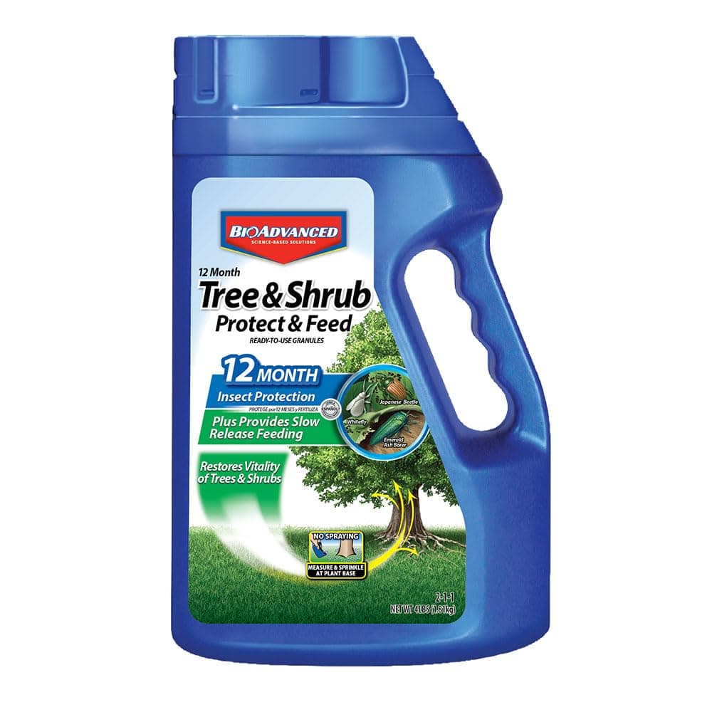 12 Month Tree and Shrub Protect and Feed, Granules, 4 lb, Insect Killer and Fertilizer & Plant Food