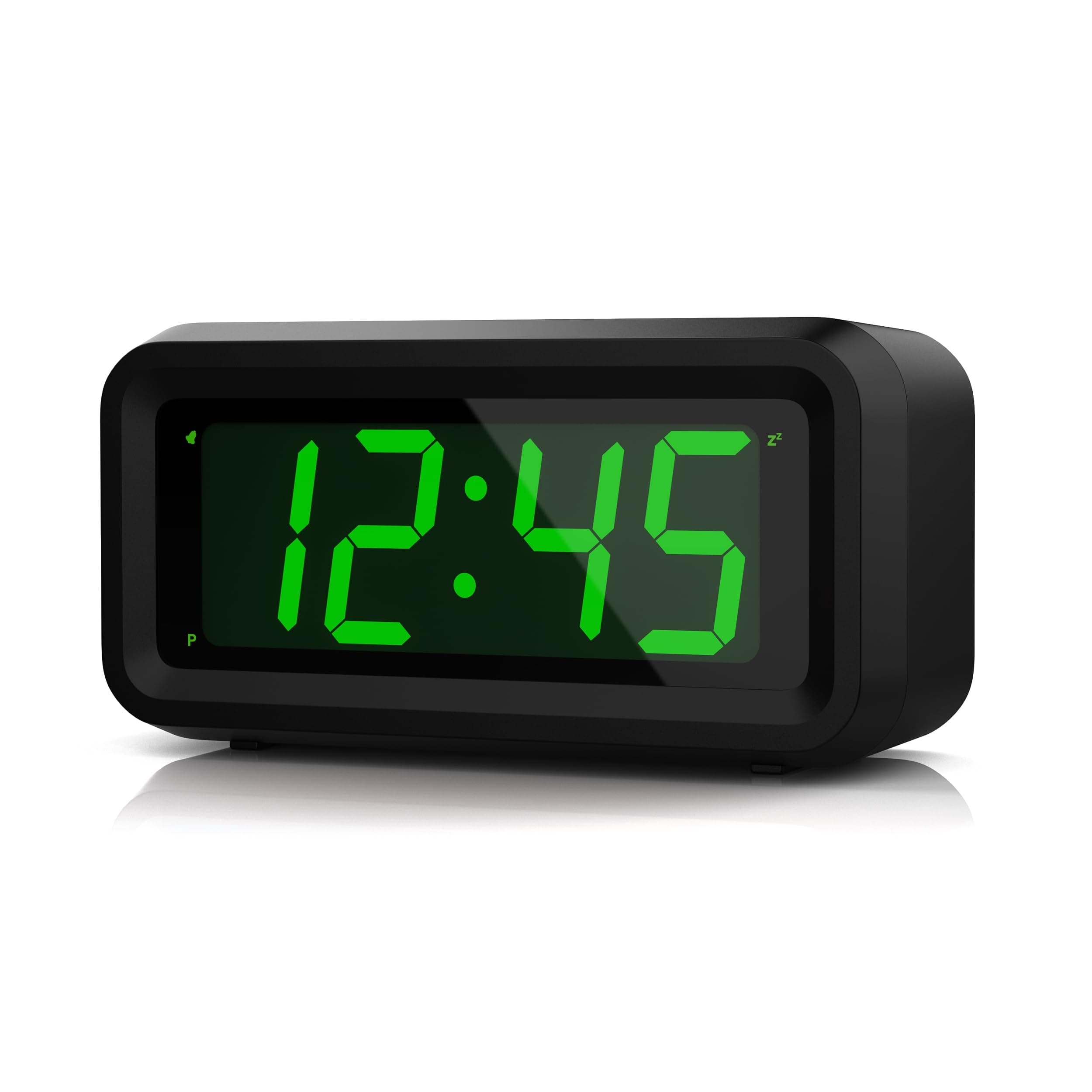 Alarm Clock, Wall Clock, 1.2inch LED Digital Clock, Adjustable Brightness, Dim Night Model, 12H/24H, Battery Operated, Wall Mount, Snooze, Clock for Kids Bedroom, Small Travel Clock