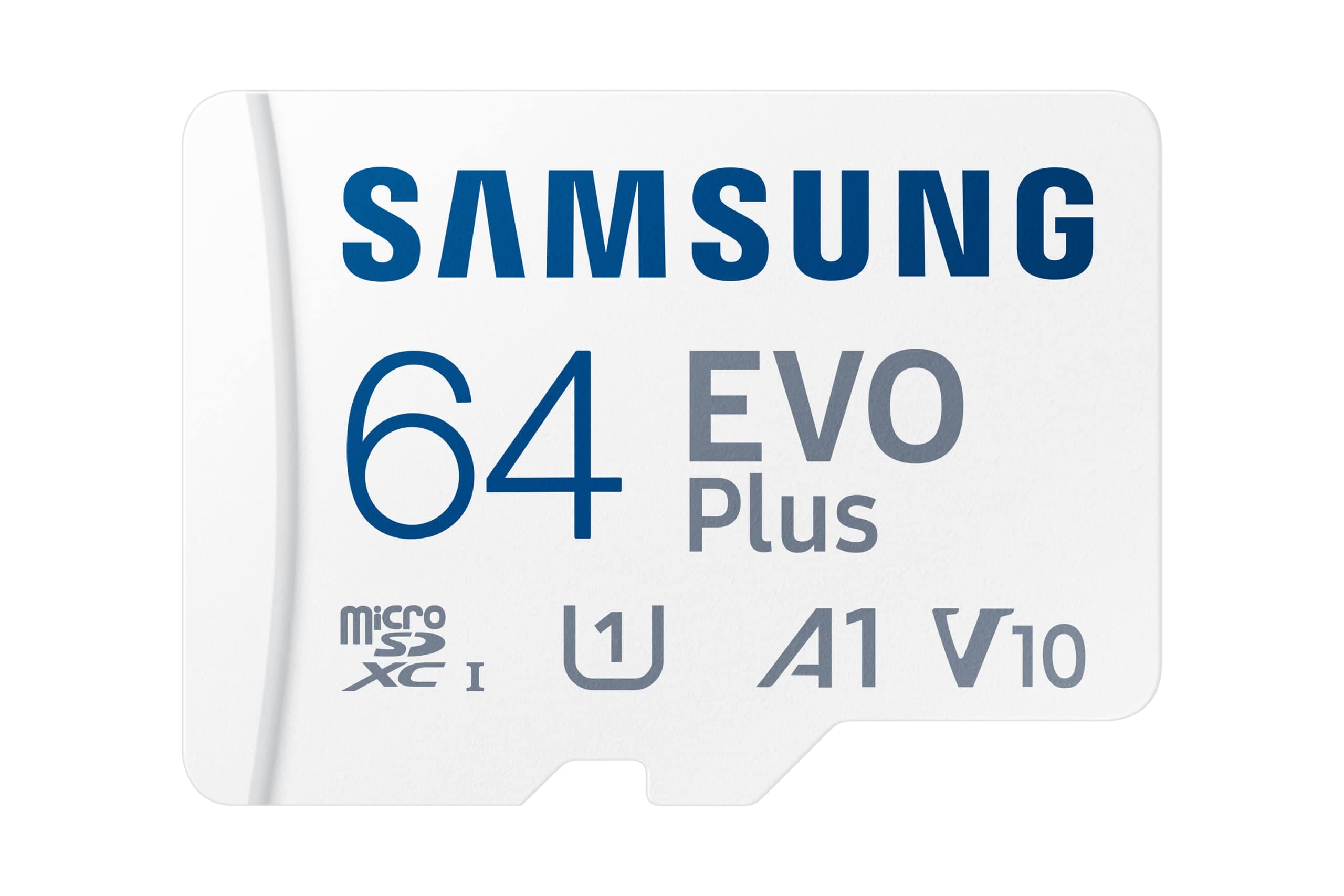 EVO Plus 64GB Micro SDXC w/SD Adaptor, Up-to 160MB/s, Expanded Storage for Gaming Devices, Android Tablets and Smart Phones, Memory Card, MB-MC64SA/IN