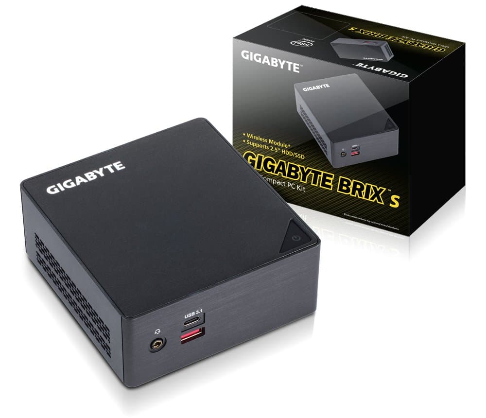 GIGABYTE Mini PC Barebone Intel Core i3-6100U 2.3GHz Intel Graphic 520 GB-BSi3HAL-6100