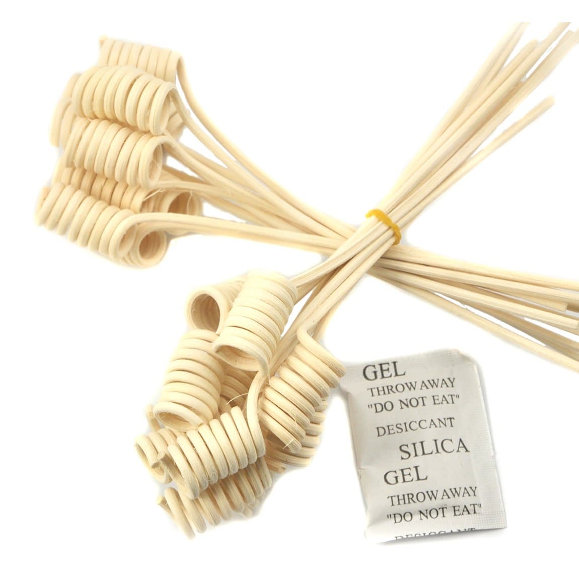 Wavy Spiry Natural Rattan Reed Fragrance Diffuser Replacement Refill Sticks 20 Pieces (7" Spiral, Natural Color)