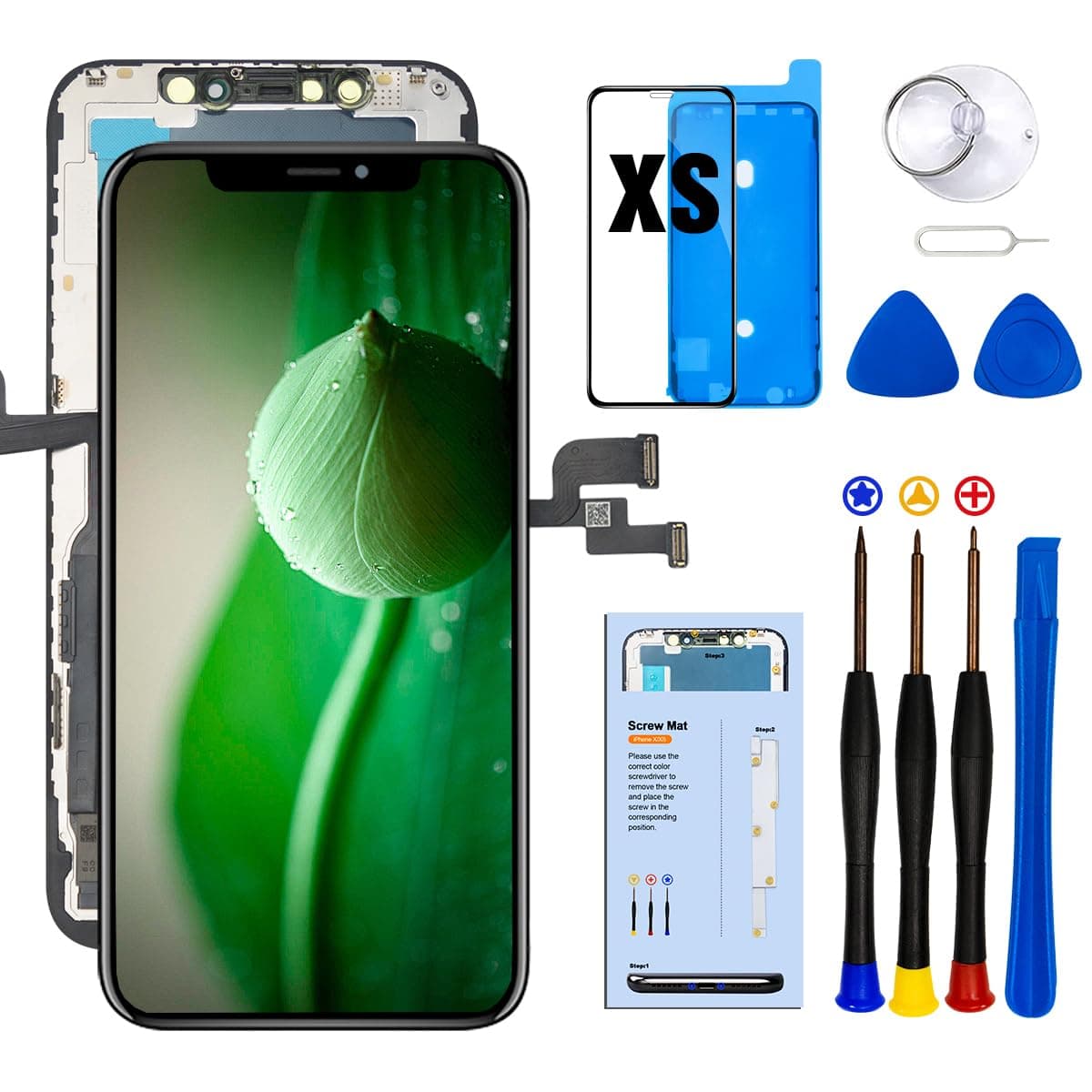 for iPhone 10s Xs Screen Replacement LCD 5.8”, 3D Touch Screen Display Digitizer Repair Kits iPhone Xs Privacy Screen Protector Assembly with Repair Tools for A1920/A2097/A2098/A2099/A2100