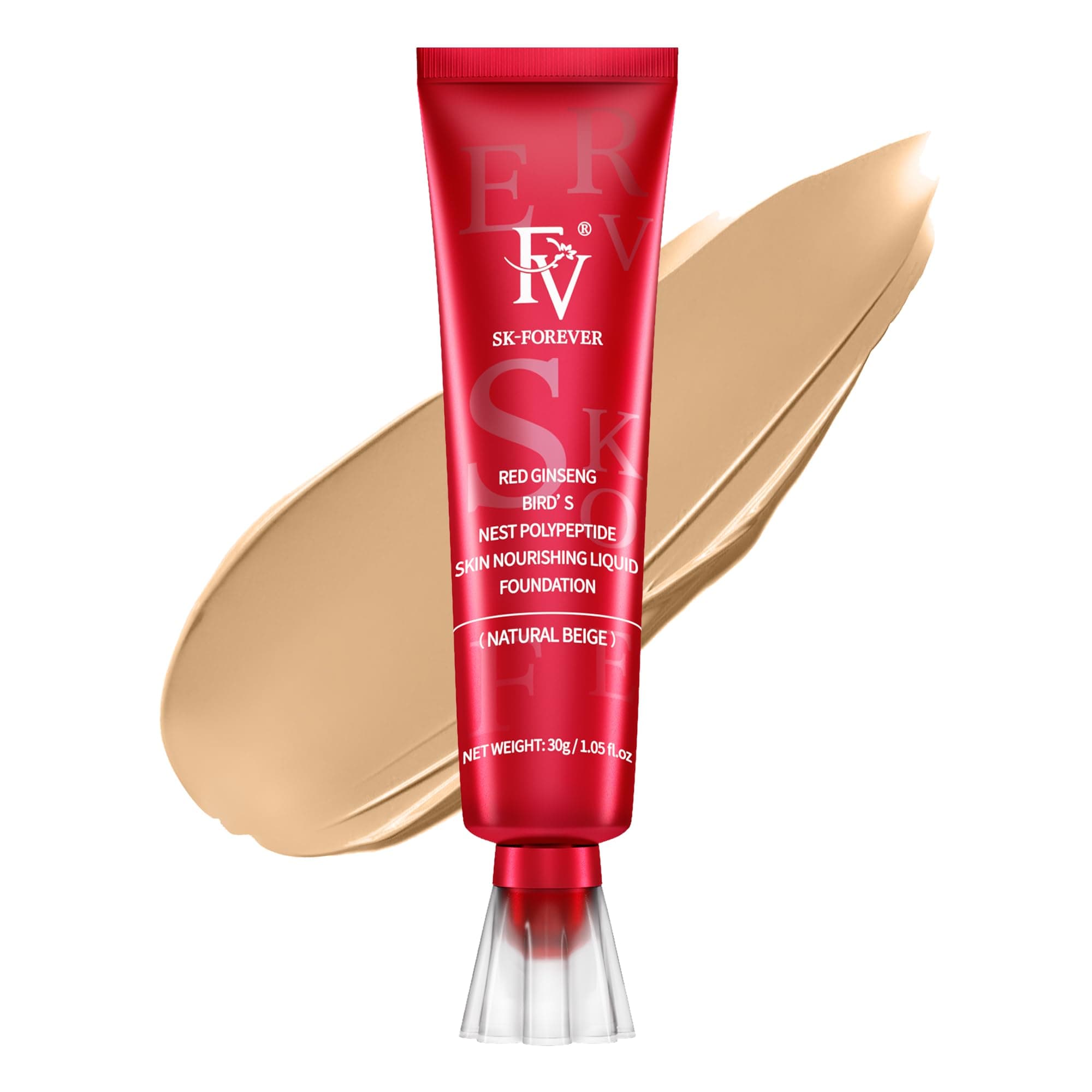 Waterproof Matte Foundation - Medium Coverage, Oil-free & Long Lasting, Lightweight, Sweat-resistant for Oily/Normal Skin, 30g, Natural Beige