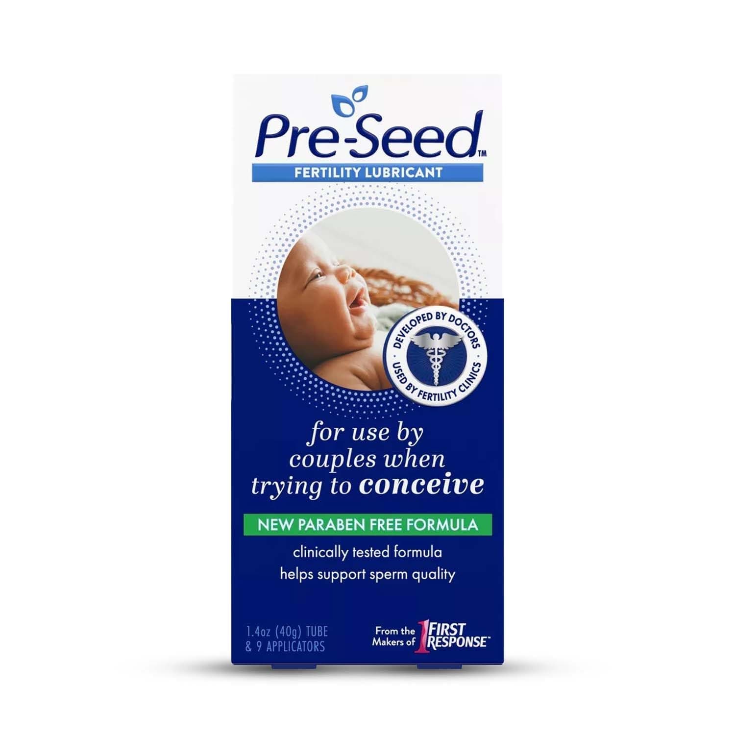 Pre-Seed Lubricant Multi-use, 40-gram tube with 9 applicators (Pack of 2)