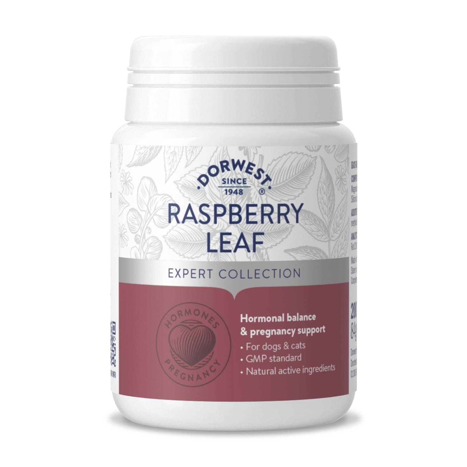 Dorwest Raspberry Leaf Tablets for Dogs And Cats, 200 Tablets, Pregnancy Supp...