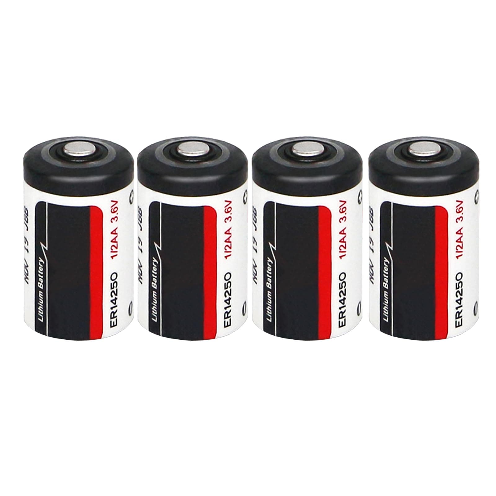STEPMAX (4 Pack) ER14250 1/2AA 3.6V Lithium Battery 1200mAh for Dog Collars, Baby Movement Monitor and More(Non-Rechargeable)