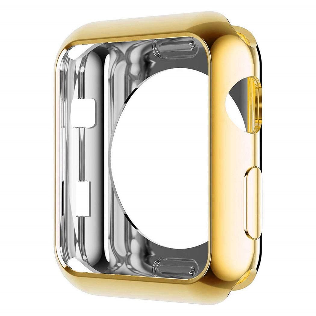 Cellshell Soft Slim Flexible TPU Case Cover for Apple iWatch 42mm Series 1 2 3 - Gold