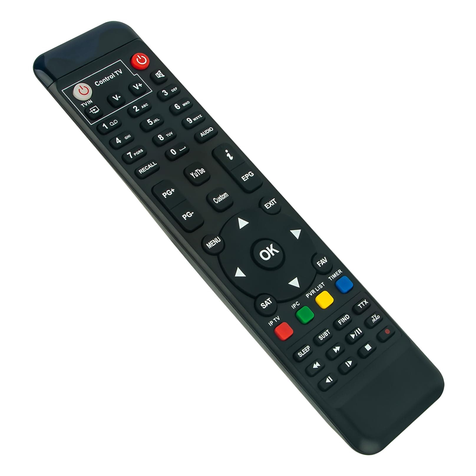 V8 Replacement Remote Control -ALLIMITY- Compatible with FreeSat GTmedia V8 Digital Satellite Receiver Decoder HD IPTV Box Remote Control Freesat V8 Super V8 PRO V8 Angel V9S Pro