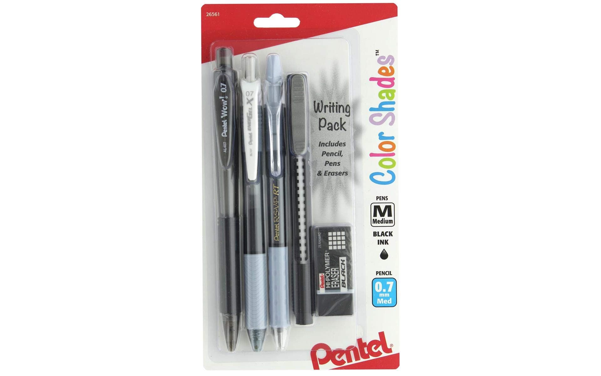 PentelColor Shades Writing Pack Black 5pc