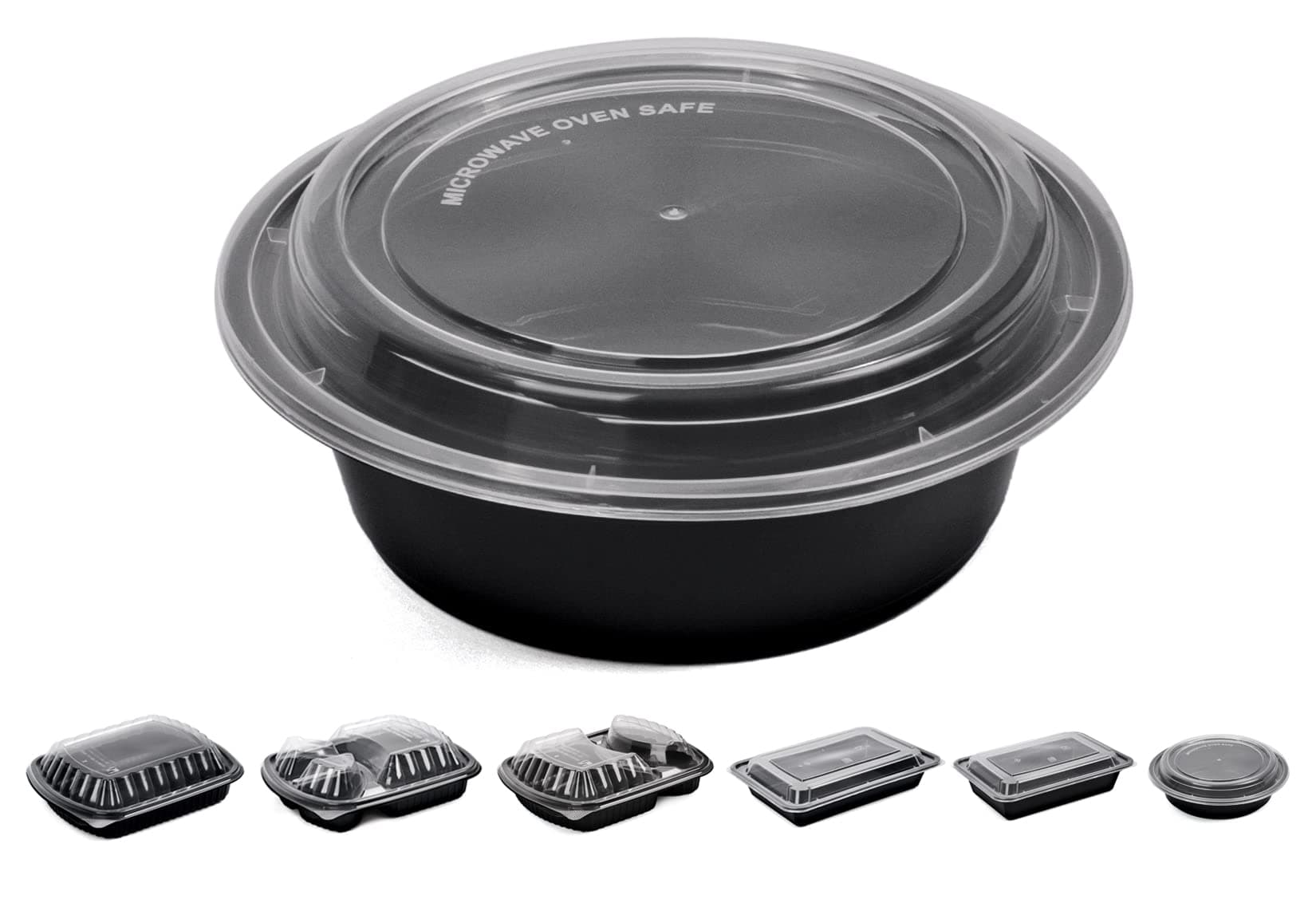 Khaleej Pack Meal Prep Container Reusable Bpa Free – [10 1 Compartment (32 ounces) Disposable Round Food Container With Lids Vacuum Seal Meal Prep Tupperware Microwaveable Freezer To Go Containers