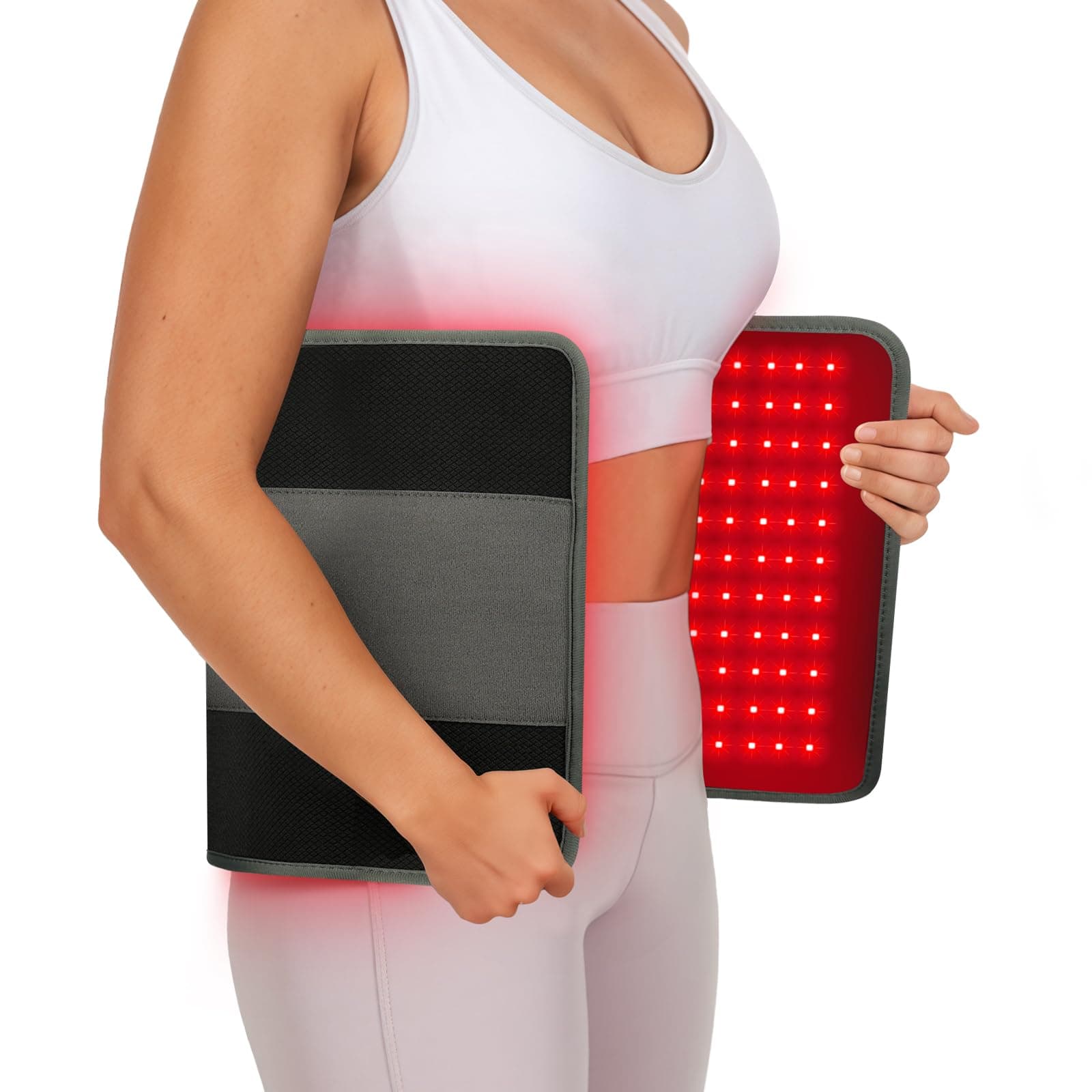24’’ x 12’’ Red Light Therapy Pad for Body, Wearable Near Infrared Light Therapy Wrap with Timer, 242 LEDs Large Light Pad for Back Joint Muscle, 660nm & 850nm, 32W
