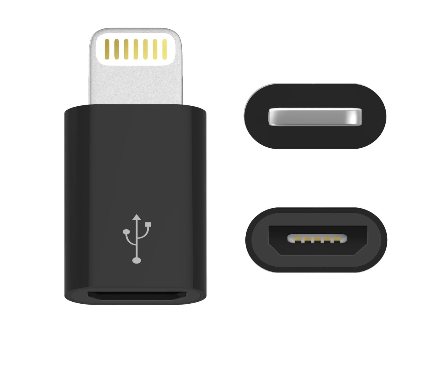 shenzoo® Micro USB for the Apple Lightning adapter in black