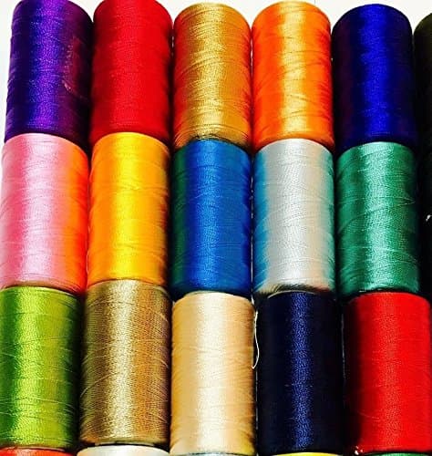 15 Spools Sewing Machine Silk Art Embroidery Threads Quality & Colors with Most Demanding Colors