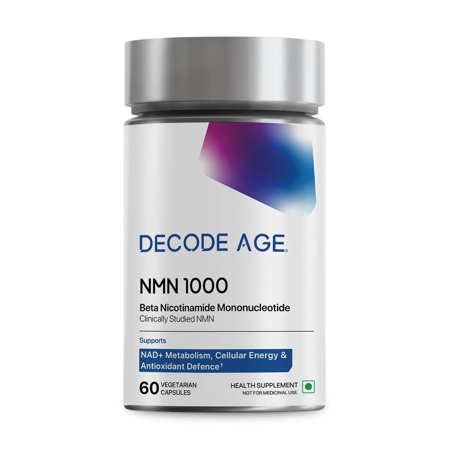 Decode Age NMN Pro UTHEVER 1000 World’s Most Trusted| Ultra-Pure | Slow Down Aging | Cellular Repair | Boost NAD+ | Improve Muscle Strength | Neurological function | Heart health (60 Capsules)
