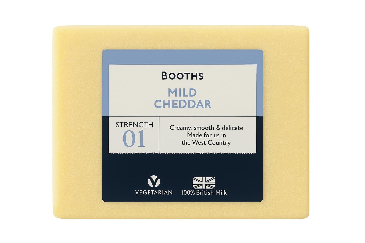 Booths Premium Mild Cheddar Cheese, 400g