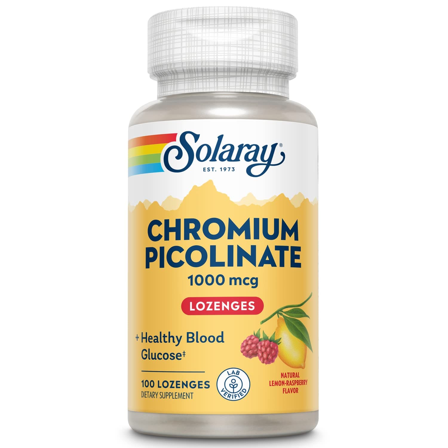 Solaray Chromium Picolinate Lozenges 1000mcg, | 100 Count